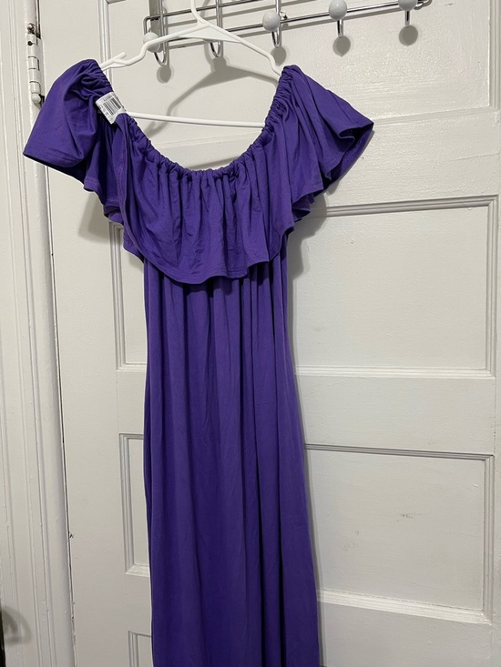 Seven7 Dresses & Skirts - Stunning Seven7 Purple One-Shoulder Ruffled Maxi Dress size cl
